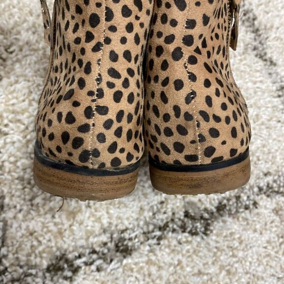 Cat & Jack Leopard Booties Size 5 - Picture 7 of 9
